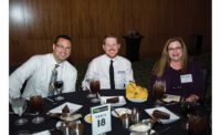 Folks from Owen Security and Kimberlite wait for the first course to be served